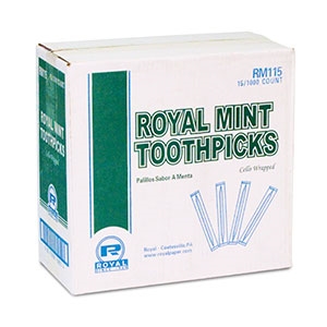 Picture of Royal Paper Products Wrapped Mint Toothpicks