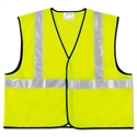 Picture of MCR™ Safety Class 2 Safety Vest, Fluorescent Lime w/Silver Stripe, Polyester, Large